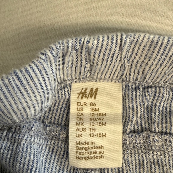 H&M - Light Blue Kids Jogger style light weight pants - Picture 2 of 3